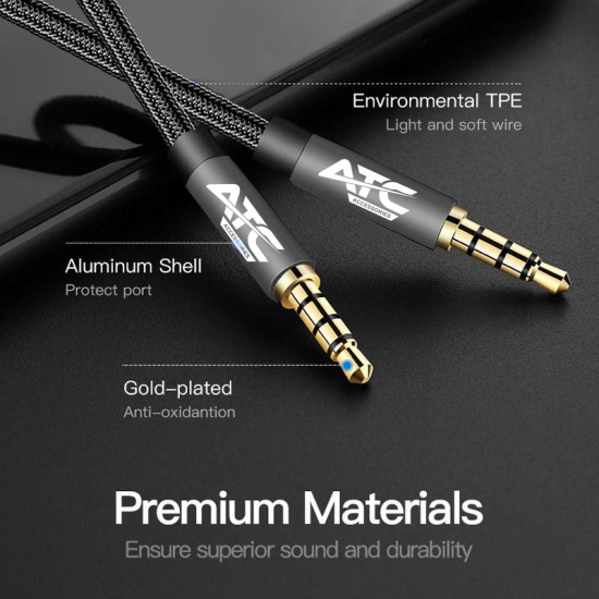 ATC HQ 3.5mm 4 Pin M/M Cable 1.5m ATC HQ 3.5mm 4 Pin M/M Cable 1.5m