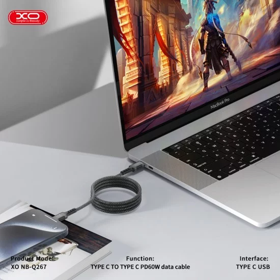 XO NB-Q267 Μαγνητικό Type-c σε Type-c 60W Καλώδιο Δεδομένων 1M XO NB-Q267 Μαγνητικό Type-c σε Type-c 60W Καλώδιο Δεδομένων 1M