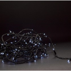 Entac Χριστουγεννιάτικα Λαμπάκια IP44 50 LED Ψυχρό 5m με τηλεχειριστήριο (3xAA Δεν περιλαμβ.)
