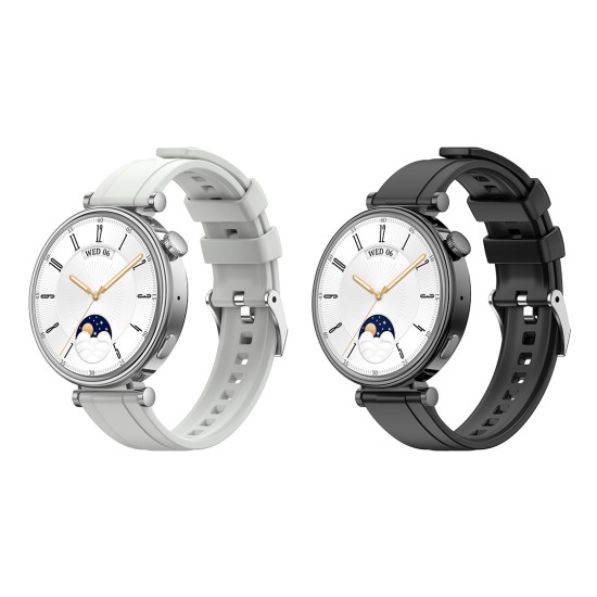 XO GT4 mini AMOLED Smart Αθλητικό Ρολόι SmartWatch Ασημί