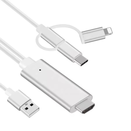 Αντάπτορας 3 σε 1 Type-C 8pin Micro HDTV Αντάπτορας 3 σε 1 Type-C 8pin Micro HDTV