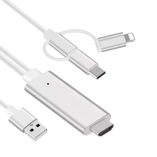 Αντάπτορας 3 σε 1 Type-C 8pin Micro HDTV Αντάπτορας 3 σε 1 Type-C 8pin Micro HDTV