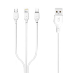 XO NB103 2.0A 3 σε 1 Καλώδιο USB Λευκό XO NB103 2.0A 3 σε 1 Καλώδιο USB Λευκό