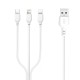 XO NB103 2.0A 3 σε 1 Καλώδιο USB Λευκό XO NB103 2.0A 3 σε 1 Καλώδιο USB Λευκό
