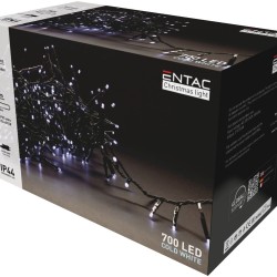 Entac Χριστουγεννιάτικα Λαμπάκια IP44 700 LED Ψείρες Ψυχρό 14m