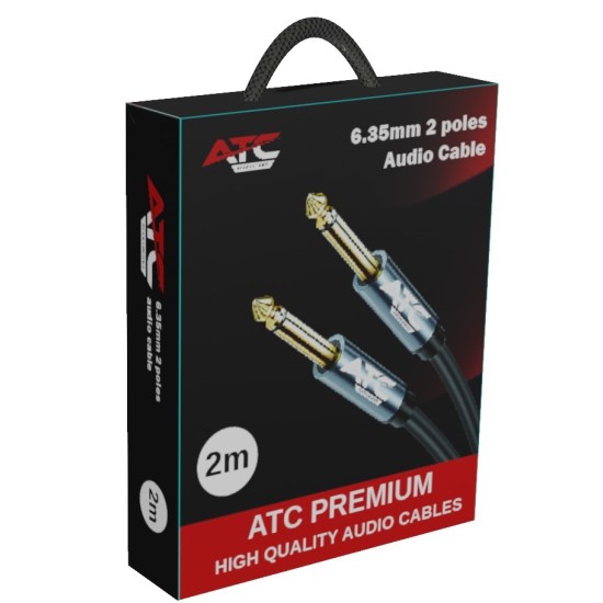 ATC HQ 6.35 Mono / 6.35 Mono Cable 2.0m ATC HQ 6.35 Mono / 6.35 Mono Cable 2.0m