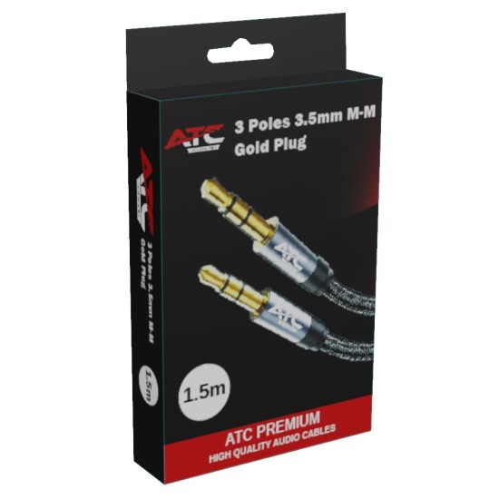 ATC HQ 3.5mm M / M Cable 1.5m ATC HQ 3.5mm M / M Cable 1.5m
