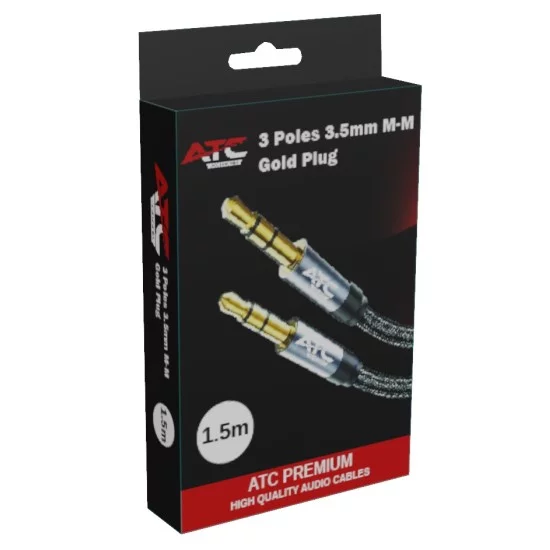 ATC HQ 3.5mm M / M Cable 1.5m ATC HQ 3.5mm M / M Cable 1.5m