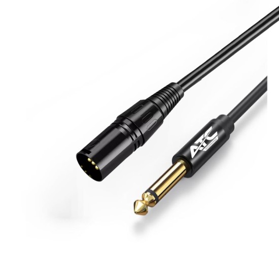 ATC HQ 6.35mm Mono / Canon Male Cable 2m ATC HQ 6.35mm Mono / Canon Male Cable 2m