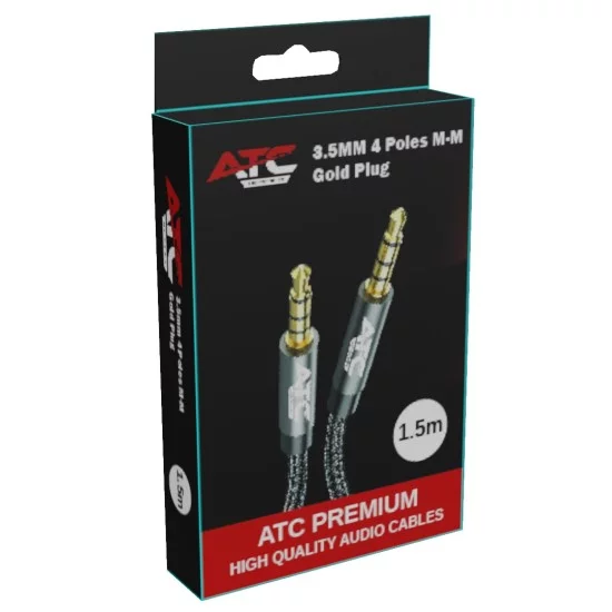 ATC HQ 3.5mm 4 Pin M/M Cable 1.5m ATC HQ 3.5mm 4 Pin M/M Cable 1.5m