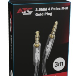 ATC HQ 3.5mm 4 Pin M/M Cable 3m ATC HQ 3.5mm 4 Pin M/M Cable 3m