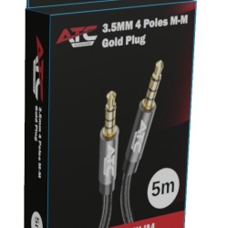 ATC HQ 3.5mm 4 Pin M/M Cable 5m ATC HQ 3.5mm 4 Pin M/M Cable 5m