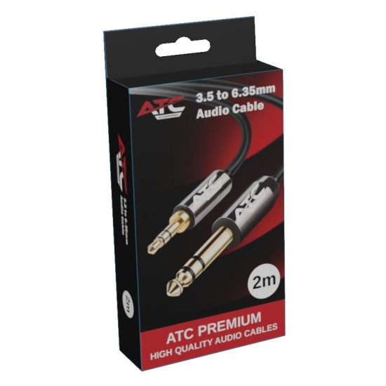 ATC HQ 3.5mm ST / 6.35 ST 2.0m Cable ATC HQ 3.5mm ST / 6.35 ST 2.0m Cable