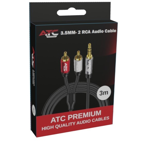 ATC HQ 3.5mm M/ 2 X RCA Cable 3m ATC HQ 3.5mm M/ 2 X RCA Cable 3m