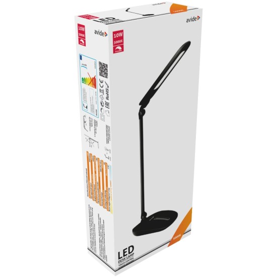 Avide LED Φωτιστικό Γραφείου με Ντίμερ Αφής Μαύρο 10W Avide LED Φωτιστικό Γραφείου με Ντίμερ Αφής Μαύρο 10W