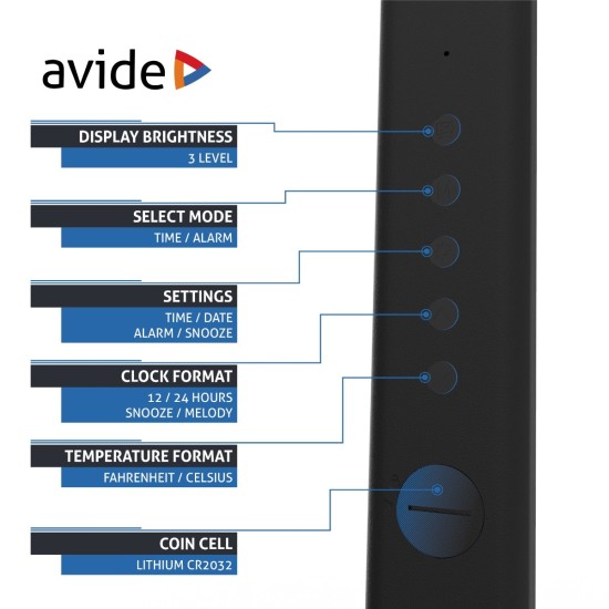 Avide LED Φωτιστικό Γραφείου Δερμάτινο με Ημερολόγιο Μαύρο 6W Avide LED Φωτιστικό Γραφείου Δερμάτινο με Ημερολόγιο Μαύρο 6W