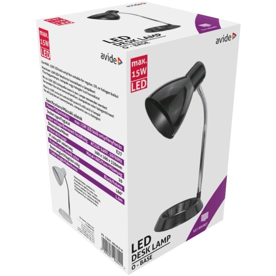 Avide Basic Φωτιστικό Γραφείου O Base Μαύρο Avide Basic Φωτιστικό Γραφείου O Base Μαύρο