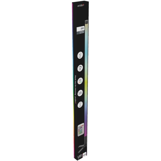 Avide LED Φωτιστικό Δαπέδου Γωνίας RGB 8W RGB+IC με Τηλεχειριστήριο Avide LED Φωτιστικό Δαπέδου Γωνίας RGB 8W RGB+IC με Τηλεχειριστήριο