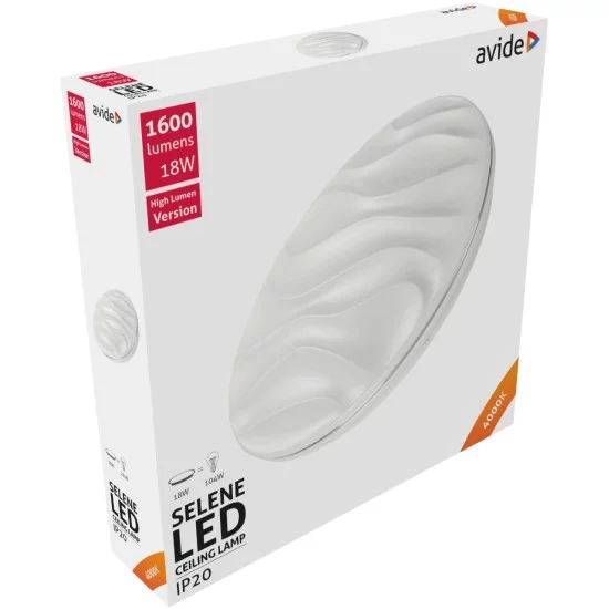 Avide LED Πλαφονιέρα Oyster Selene 18W 330*68mm NW 4000K Avide LED Πλαφονιέρα Oyster Selene 18W 330*68mm NW 4000K
