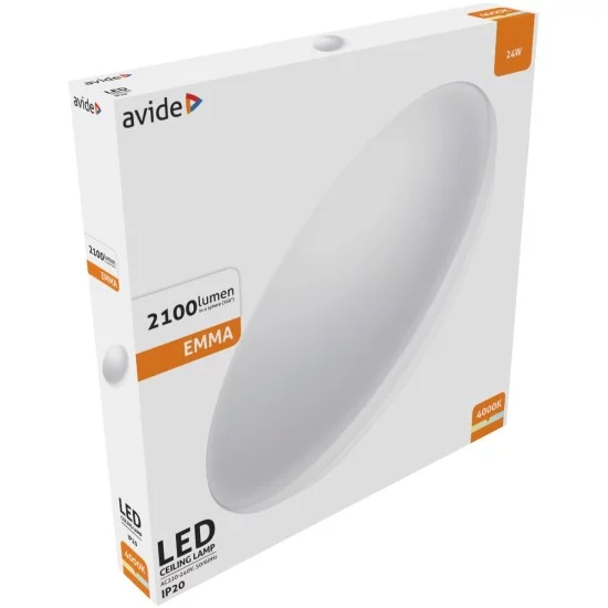 Avide LED Μοντέρνα Πλαφονιέρα Οροφής Emma 24W 375*50mm NW 4000K Avide LED Μοντέρνα Πλαφονιέρα Οροφής Emma 24W 375*50mm NW 4000K