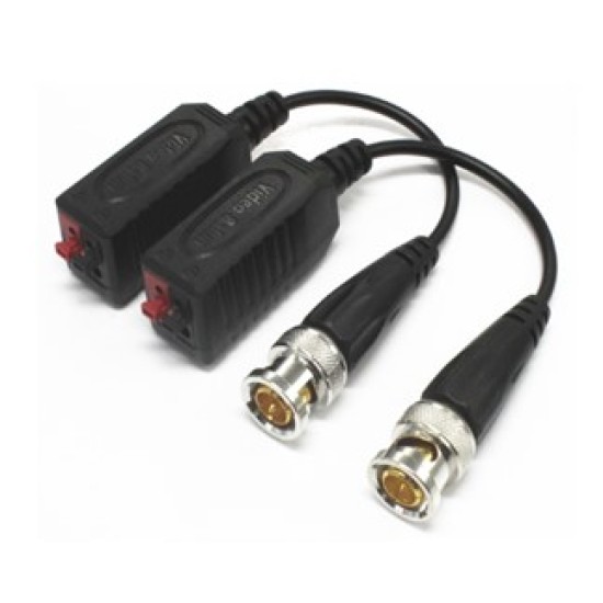 AHD Video Balun w/Lead 2pk