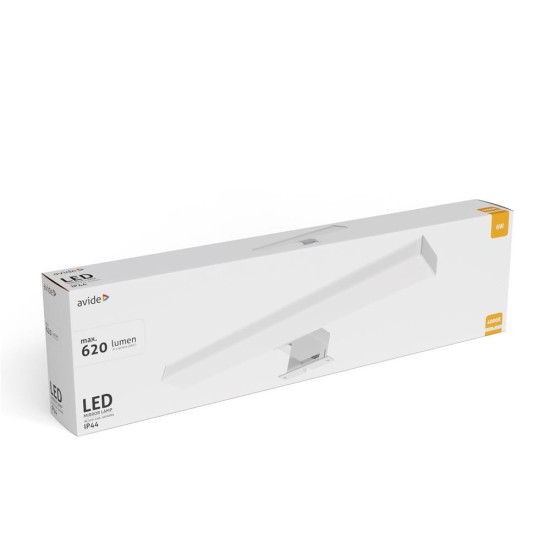 Avide LED Τετράγωνο Φωτιστικό Καθρέφτη Chrome Plastic 400mm NW 4000K 6W IP44 Avide LED Τετράγωνο Φωτιστικό Καθρέφτη Chrome Plastic 400mm NW 4000K 6W IP44