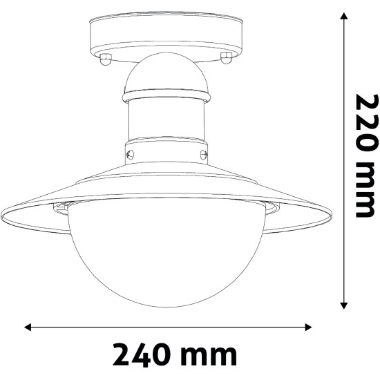 Avide Εξωτερικό Φωτιστικό Οροφής Imperial 1xE27 IP44 Ανθρακί Avide Εξωτερικό Φωτιστικό Οροφής Imperial 1xE27 IP44 Ανθρακί