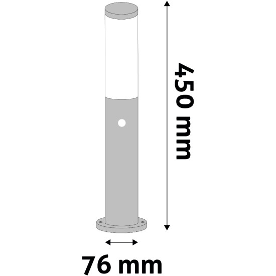 Avide Εξωτερικό Φωτιστικό Κήπου Boca 1xE27 450mm IP44 Μαύρο Φωτοκύτταρο Avide Εξωτερικό Φωτιστικό Κήπου Boca 1xE27 450mm IP44 Μαύρο Φωτοκύτταρο