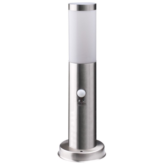 Avide Εξωτερικό Φωτιστικό Κήπου Boca 1xE27 450mm IP44 Σατέν Νίκελ Φωτοκύτταρο Avide Εξωτερικό Φωτιστικό Κήπου Boca 1xE27 450mm IP44 Σατέν Νίκελ Φωτοκύτταρο