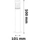 Avide Εξωτερικό Φωτιστικό Κήπου Delmar 1xE27 500mm IP44 Σατέν Νίκελ Avide Εξωτερικό Φωτιστικό Κήπου Delmar 1xE27 500mm IP44 Σατέν Νίκελ