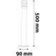 Avide Εξωτερικό Φωτιστικό Κήπου Sunset LED 1.5W Θερμό 500mm IP44 Μαύρο Avide Εξωτερικό Φωτιστικό Κήπου Sunset LED 1.5W Θερμό 500mm IP44 Μαύρο