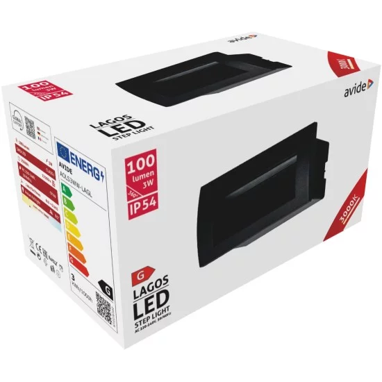 Avide Εξωτερικό Φώς Σκάλας Χωνευτό Lagos LED 3W Θερμό 3000K IP54 14cm Avide Εξωτερικό Φώς Σκάλας Χωνευτό Lagos LED 3W Θερμό 3000K IP54 14cm