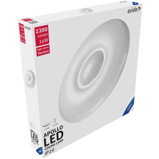 Avide LED Μοντέρνα Πλαφονιέρα Οροφής Apollo 24W 410*70mm Ψυχρό 6400K Avide LED Μοντέρνα Πλαφονιέρα Οροφής Apollo 24W 410*70mm Ψυχρό 6400K