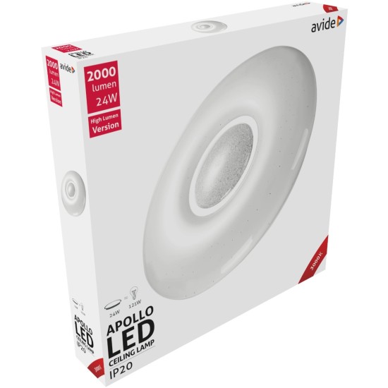 Avide LED Μοντέρνα Πλαφονιέρα Οροφής Apollo 24W 410*70mm Θερμό 3000K Avide LED Μοντέρνα Πλαφονιέρα Οροφής Apollo 24W 410*70mm Θερμό 3000K
