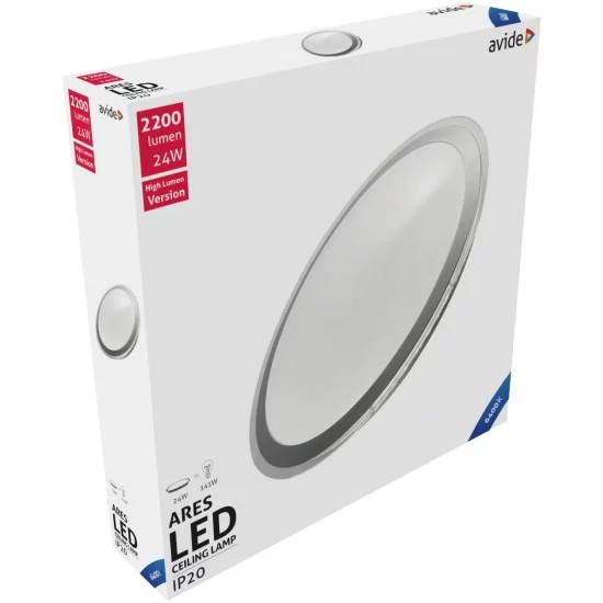 Avide LED Μοντέρνα Πλαφονιέρα Οροφής Ares 24W 430*90mm Ψυχρό 6400K Avide LED Μοντέρνα Πλαφονιέρα Οροφής Ares 24W 430*90mm Ψυχρό 6400K