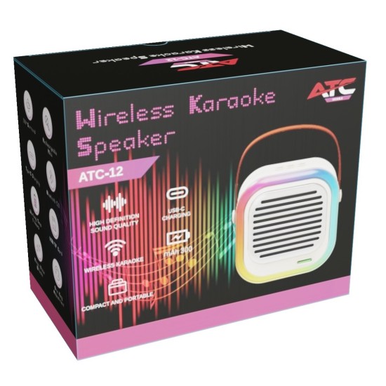 ATC-12 Ασύρματο Ηχείο Καραόκε 10W RGB