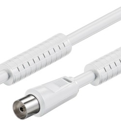 Καλώδιο RF 1.5m Λευκό Φερρίτη Καλώδιο RF 1.5m Λευκό Φερρίτη