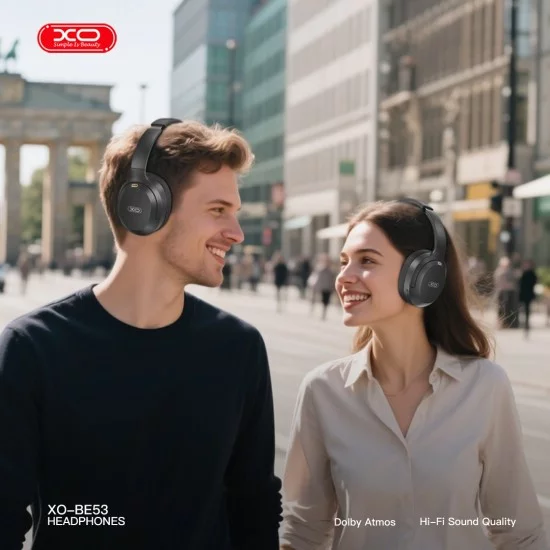 XO BE53 Ακουστικά Κεφαλής Bluetooth Tough Style με Περιστρεφόμενη Στέκα & ANC Μαύρα XO BE53 Ακουστικά Κεφαλής Bluetooth Tough Style με Περιστρεφόμενη Στέκα & ANC Μαύρα