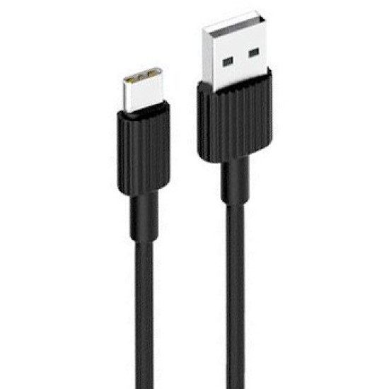 XO NB156 USB Καλώδιο Φόρτισης για Type-C Μαύρο