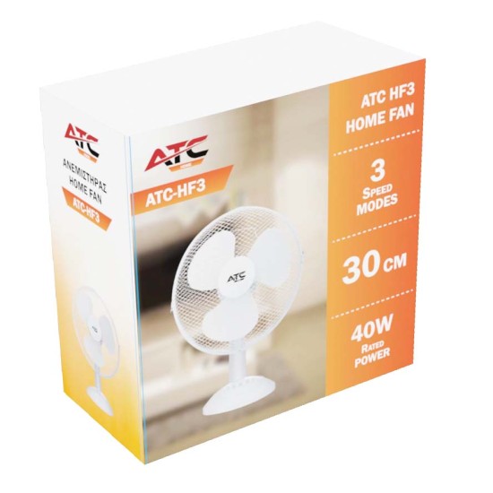 ATC HF3 Επιτραπέζιος Ανεμιστήρας 40W 30cm ATC HF3 Επιτραπέζιος Ανεμιστήρας 40W 30cm