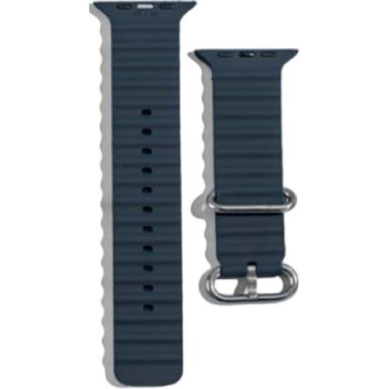 XO BT02A Marine Λουράκι Ρολογιού Σιλικόνης Universal 38/40/41mm Γκρι-Μπλε XO BT02A Marine Λουράκι Ρολογιού Σιλικόνης Universal 38/40/41mm Γκρι-Μπλε