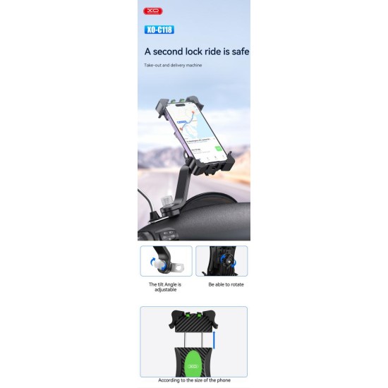 XO C118 Reflector holder type electric or motorized motorcycle 360° XO C118 Reflector holder type electric or motorized motorcycle 360°