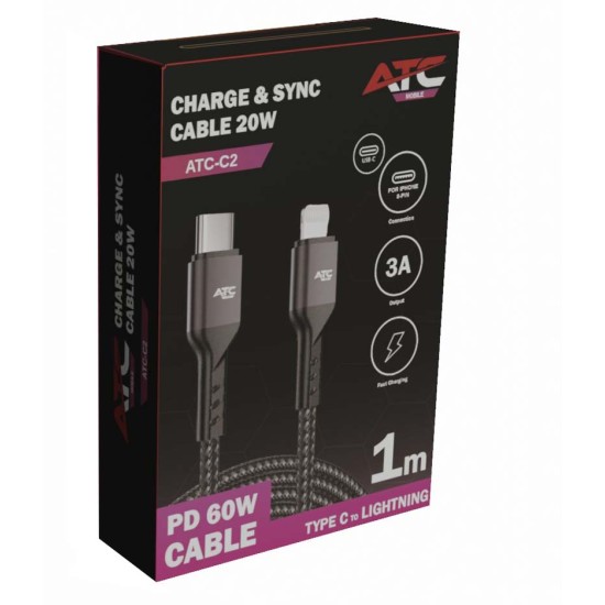 ATC-C2 Charge & Sync Cable Type C/L 20W ATC-C2 Charge & Sync Cable Type C/L 20W