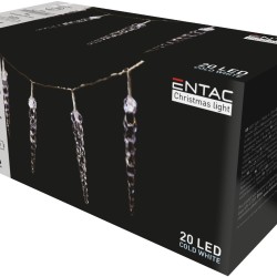 Entac Χριστουγεννιάτικη Βροχή IP44 20 LED Πλαστικά 16εκ Ψυχρό 3μ