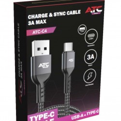 ATC-C4 Καλώδιο Φόρτισης & Sync USB A/C 3A max 1m ATC-C4 Καλώδιο Φόρτισης & Sync USB A/C 3A max 1m