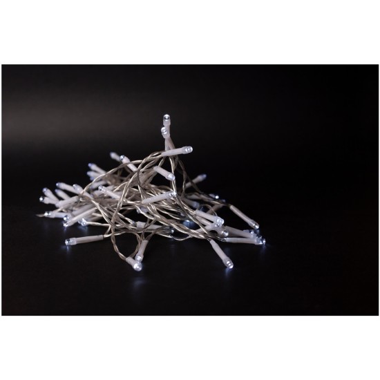 Entac Χριστουγεννιάτικα Εσωτερικά 10 LED Ψυχρό 1μ (2xAA Δεν περιλαμβ.)