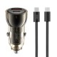 XO CC60 Smart Διαφανής Φορτιστής Αυτοκινήτου A30+C30 60W+Type-c Καφέ XO CC60 Smart Διαφανής Φορτιστής Αυτοκινήτου A30+C30 60W+Type-c Καφέ