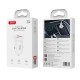 XO CC69 Μικρός Smart Φορτιστής Αυτοκινήτου USB-A & Type-C 30W Λευκός