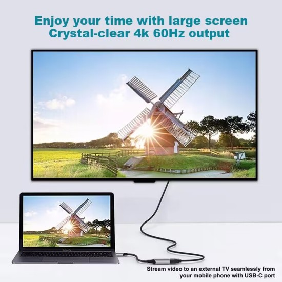 Αντάπτορας Type-C to HDTV 4k 60hz 10cm