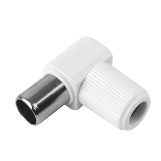 Γωνιακό Φις RF Αρσενικό 9.5mm Λευκό